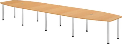 Produktbild von bümö Konferenztisch XXL KT52 - tischfuss: Chromfüße, Nachbildung: Buche