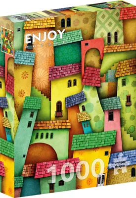 Image de Puzzle 1000 pièces Enjoy – Maisons Joyeuses