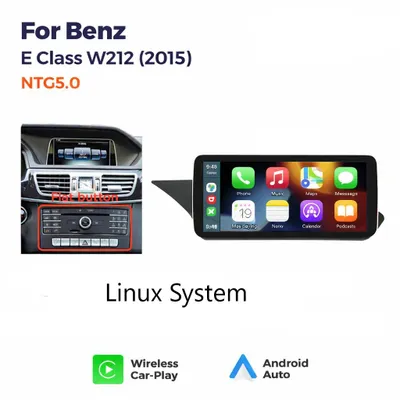 Produktbild von Drahtlos Carplay und Android Auto Für MERCEDES BENZ E-Coupe W207 C207 A207 2015 -2016 NTG 5.0. 10.3 Zoll Touchscreen Display. Linux System