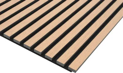 Obrázek produktu pro Akustický panel PET+MDF 19x572,5x1195 mm dub fóliovaný