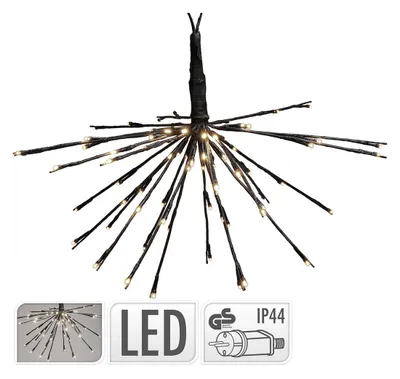 Zdjęcie produktu dla Oświetlenie 72LED o średnicy 45 cm, 24 szt. Ramiona, ciepła BIAŁA, CZARNA
