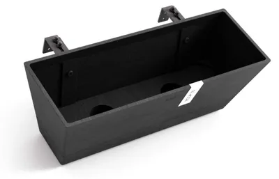 Produktbild von Ecopots Bewässerungsblumenkasten Bruges Balcony 48 cm dunkelgrau zum Aufhängen