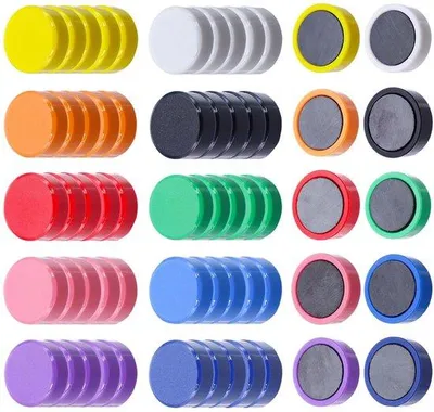 Produktbild von Bunte Magnete 60 Stück für Pinnwand, Kühlschrank, Schule