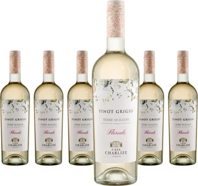 Produktbild von 6 x Cantine Casa Charlize Floreale Pinot Grigio Blush Terre Siziliane IGP