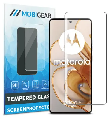 Produktbild von Mobigear Premium Displayschutzfolie für Motorola Edge 50, gehärtetes Glas – Displayschutz, kompatibel mit Hüllen