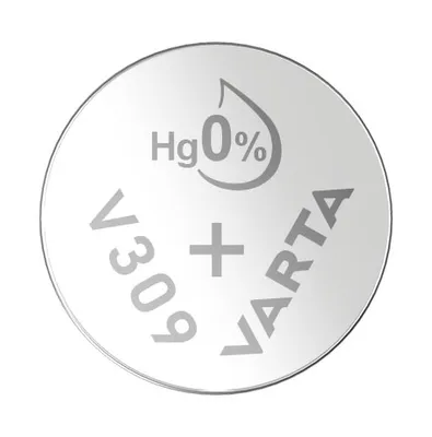 Obrázok produktu pre Varta V309, Batéria na jedno použitie, Strieborný oxid (S), 1,55 V, 1 kusov, 70 mAh, Strieborná
