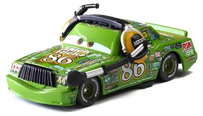 Productafbeelding van De auto Marek Marucha Grzmot uit de film Cars Chick Hicks metalen speelgoed.