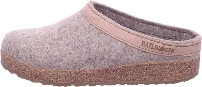 Produktbild von Haflinger Damen Pantoffel Hausschuh Grizzly Torben Wollfilz 713001, Größe:41 EU, Farbe:Braun
