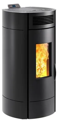 Image de Poêle à granulés de bois Noir LODI 8 étanche WiFi - 8 kW - Trémie 16,5 kg
