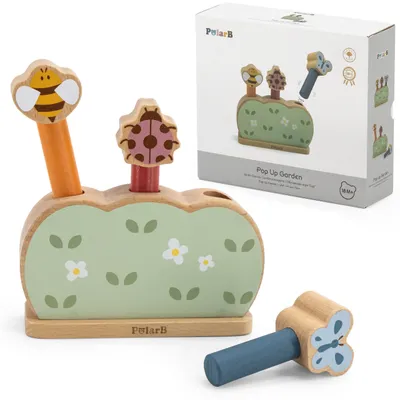 Immagine prodotto di VIGA PolarB Animali saltellanti in legno - Giardino saltellante