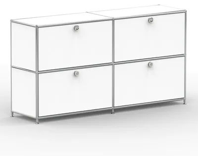 Produktbild von Sideboard, 4 Klappen & Schloss, Breite 152 cm, Signalweiß