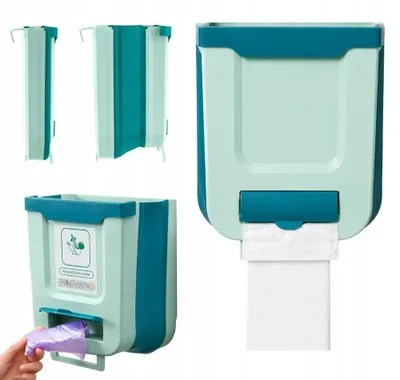 Produktbild von Platzsparender Klappmülleimer für Küche & Schrank Organizer 7L