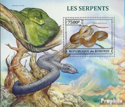 Produktbild von Briefmarken Burundi 2013 Mi Block 369 (kompl. Ausgabe) postfrisch Schlangen