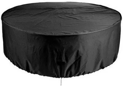 Immagine prodotto di Tovaglia impermeabile per esterni - 230 x 110 cm - Rotonda - Nera - Resistente ai raggi UV