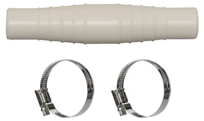 Produktbild von HAF Langer Schlauchverbinder 32mm 38mm | Schlauchtülle x Schlauchtülle | Verbinder inkl. 2 Edelstahlschellen | PN2,5 für Poolfittings & Poolschlauch