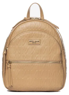 Immagine prodotto di Zaino da donna nero in poliuretano, con zip e scomparti, dimensioni 28x32x12 cm