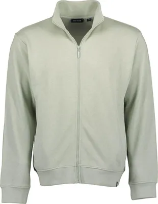 Produktbild von Blue Seven Herren Sweatjacke mit Stehkragen - Unifarbene Freizeitjacke mit Reißverschluss in Gletscher Größe L