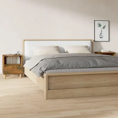 Image de vidaXL Tables de nuit 2 pcs. Chêne fumé 40x35x50 cm