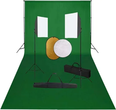 Immagine prodotto di Set da studio fotografico con softbox, sistema di sfondo e riflettore