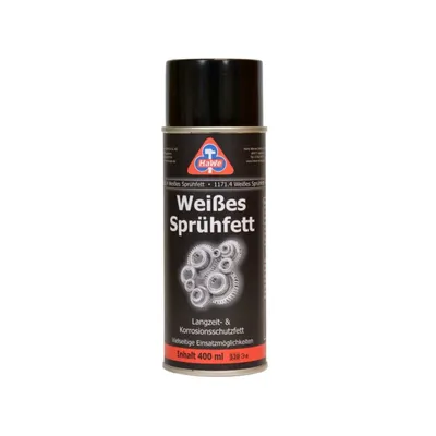 Produktbild von HaWe Weißes Sprühfett 400 ml, Langzeitschmierfett, Langzeitfett, Schmierfett, Allzweckfett, Haftfett, Fettspray