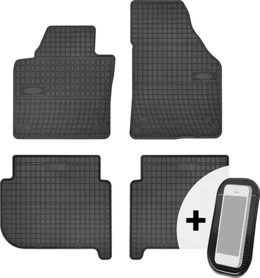 Image de Tapis de sol en caoutchouc pour voiture Tapis de sol pour voiture Set de 4 pièces - convient pour VW Touran 1 2003-2010