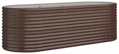 Productafbeelding van vidaXL Verhoogde plantenbak, verzinkt staal, 224x80x68 cm, bruin