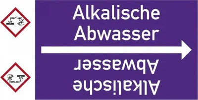 Produktbild von Dreifke® Rohrleitungsband Alkalische Abwasser, DIN 2403, ab Ø 15mm, violett/w...