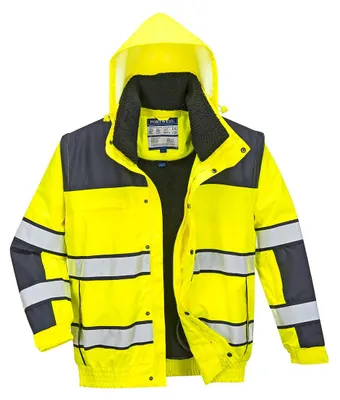 Produktbild von Portwest C466 Klassische Warnschutz-Pilotjacke Yellow/Navy Gr. XXL