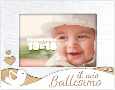 Produktbild von ZEP Fotorahmen aus Holz Battesimo 13x18 cm Italienisch