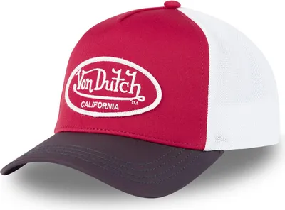 Produktbild von Von Dutch Originals Trucker Cap 3-COLOR Poly Baseball Mesh Wine/White