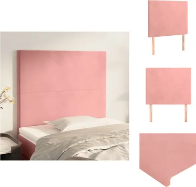 Produktbild von vidaXL Kopfteile 2 Stk. Rosa 80x5x78/88 cm Samt -  Kopf- & Fußenden