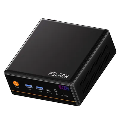Produktbild von PELADN Mini PC Barebone mit AMD Ryzen 5 5600H, 6C/12T, ohne RAM & SSD, bis 64 GB DDR4, M.2 NVMe + 2,5" SATA, 2,5G LAN, WiFi 6, 4K Dual Display