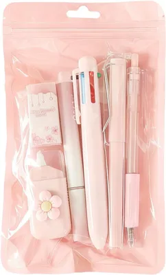 Produktbild von Schreinset 6-teilig, rosa, für Schule