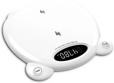 Productafbeelding van Digitale Weegschaal - Baby Weegschaal - Gezondheid Monitoren - Afneembare Tray - Tot 120 kg - Wit