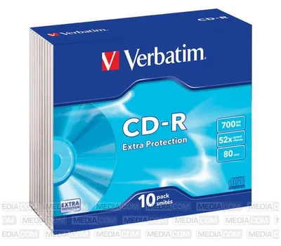 Produktbild von Verbatim Cd-r 700mb Extra Protection 52x Geschwindigkeit 10 Einheiten Mehrfarbig One Size