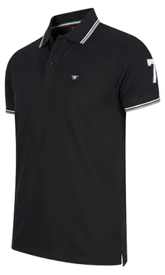 Produktbild von Cappuccino Italia Polo Applique Pique  Schwarz - Große S