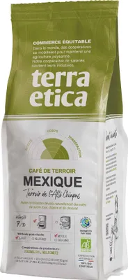 Produktbild von 100 % ARABICA-KAFFEE, GEMAHLEN, AUS MEXIKO, FAIRTRADE, , 250 g – TERRA ETICA