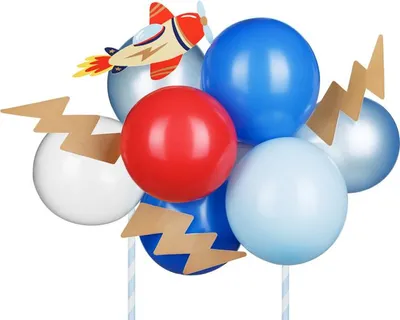 Immagine prodotto di Cake topper palloncino compleanno aeroplano