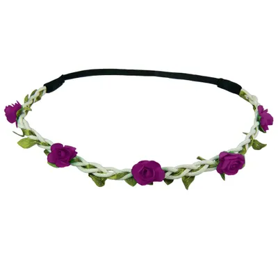 Produktbild von Blumen Haarband "Bella" mit kleinen Rosen | Lila