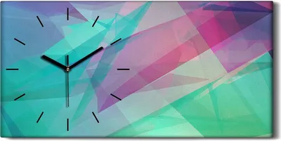 Produktbild von Küchenuhr Bürouhr Leinwand Uhr Geräuschlos 60x30 Malerei Abstrakte Kunst Linien - schwarze Hände