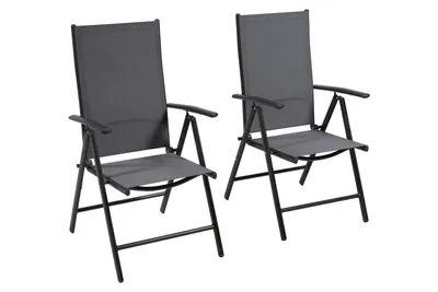 Produktbild von Merxx Gartensessel Amalfi graphit 2er Set - Aluminium/Textil