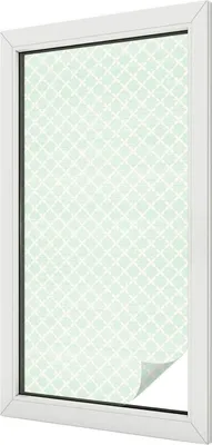 Produktbild von Buntglas Fensterfolie – 100x50 cm – Stained-Glass Design – blickdichte dekorative Sichtschutzfolie – selbstklebend, UV-Schutz – Pastellsymmetrie