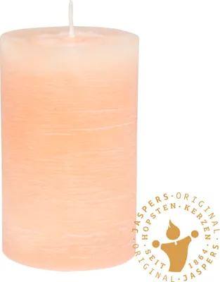 Produktbild von Rustik Kerzen, Nordische Reifkerzen, durchgefärbte Kerzen Iced Apricot Ø 70 x 80 mm, 1 Stück