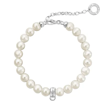Produktbild von Thomas Sabo X0225-082-14 Charm-Perlenarmband Damen Sterlingsilber 18,5 cm