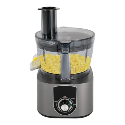 Produktbild von 5L Küchenmaschine, Küchenmaschinen, 3 in 1 Obstschneidemaschine, 600W Gemüsewürfelmaschine, Grau