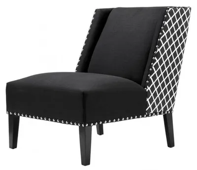 Produktbild von Casa Padrino Luxus Art Deco Sessel in Schwarz / Weiß - Jugendstil Belle Epoche - 87 x 76 x 95 cm
