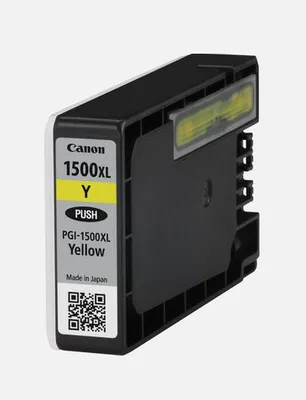 Zdjęcie produktu dla Canon PGI-1500XL Y, Wysoka (XL) wydajność, Żółty, Tusz na bazie pigmentu, 12 ml