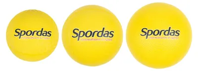 Produktbild von Spordas weicher Gummispielball gelb für Outdoor-Aktivitäten