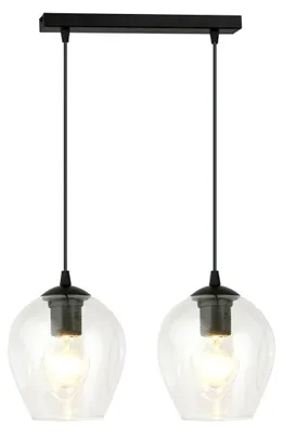 Produktbild von Pendelleuchte ISTAR aus schwarzem Stahl und Glas