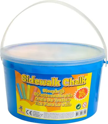 Produktbild von Johntoy Straßenkreide Outdoor Fun Eimer 50 Stück buntes Spielzeug